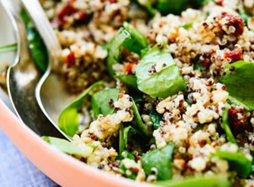 Sun-Dried Tomato, Spinach and Quinoa Salad